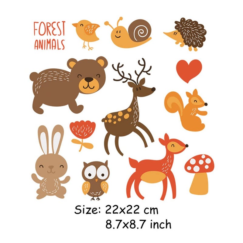 Adonisaon Baby Iron on Patches Sticker Heat Transfer Applique Decals Butterfly Fox Lion Dinosaur Fish Cute Animal Decals for Kids Clothes Jeans Shirts Scarf Art Decor - Image 3